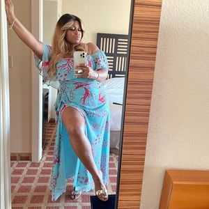 Caprice Off The Shoulder Maxi Dress